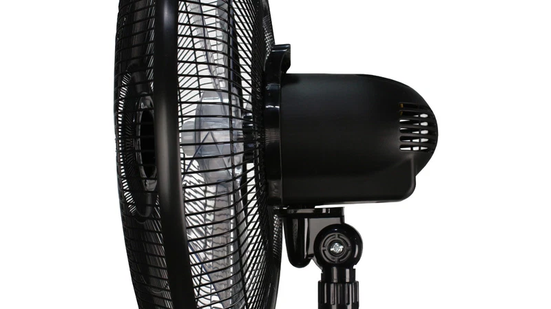 Ventilatore a Piantana Terra ARGO Nero 5 Pale 40 cm Telecomando Timer Ventolino, fotografia 12 di 14