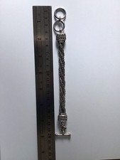 Vintage Suarti BA 925 Woven 3 Chain Silver Bracelet, Toggle Clasp, 50g, 20cm L