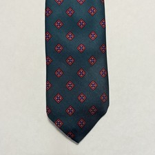 Brooks Brothers Makers Vintage Geometric 100 Silk Tie Made in USA green