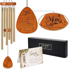 Wind Chimes for Mom Birthday Gifts from Daughter, Son for Mom Outdoor 28inc