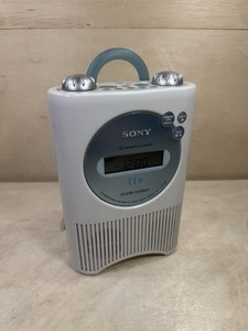 Sony Shower ICF-CD73V CD & Clock Radio White Waterproof, Tested, Works Great!