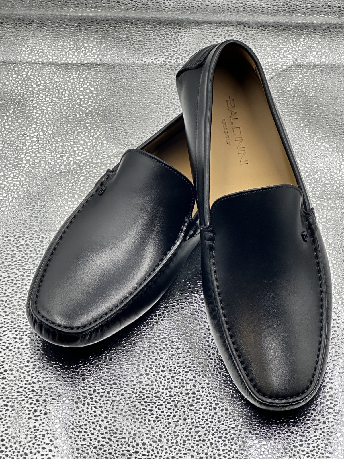 $529.00 BALDININI Black Calfskin Driving Loafer size 9.5 -10US/ 42.5-43 EU - second product detail image