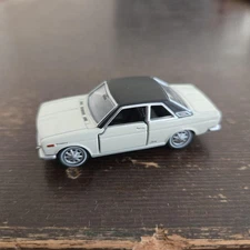 Bluebird SSS Tomica Limited 2-Door Mini Car White Black Sports Wheels