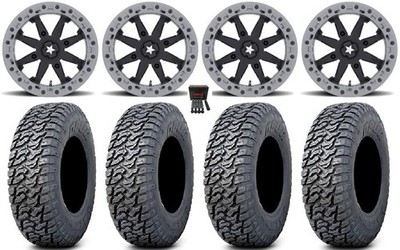 MSA Lok2 Beadlock 15'' Wheels Black 33'' Daemon Tires Polaris Sportsman