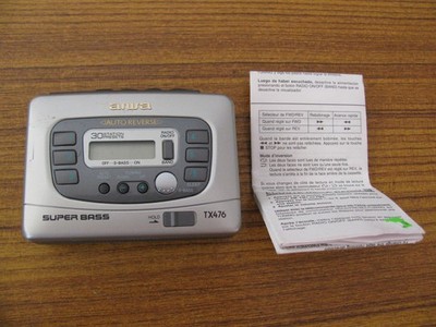 AIWA HS-TX476 AM/FM Radio Cassette Player Walkman New Belts Tested Working Great