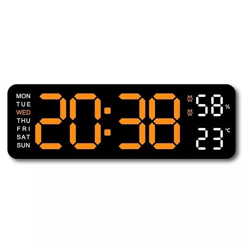 Wall Mount Large Numbers Timer Date Temperature Us