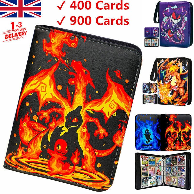 Trading Cards Album Pokemon 900 Cards Game Binder Book Collection Folder Holder