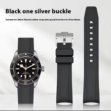 20mm rubber watch band curved