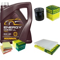 Mann Inspektionspaket Filterset 5L Mannol Energy 5W-30 FüR VW Lupo 1.0