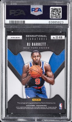 2019 PANINI PRIZM SENSATIONAL SIGNATURES CHOICE PRIZM RJ BARRETT
