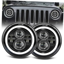 7 inch led Headlight Round 2pc Projector 7 inch Halo led Headlight H6024 Black