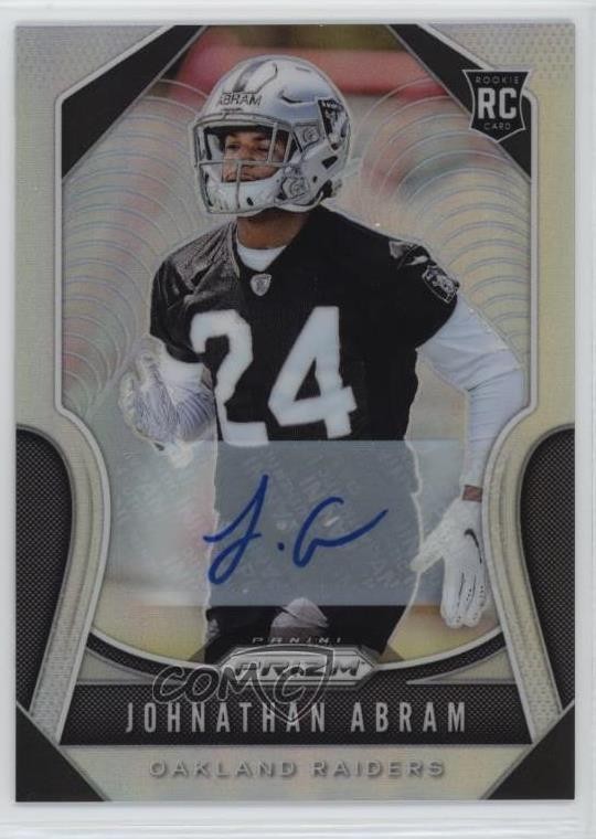 2019 Panini Prizm Rookies Silver Prizm Auto Johnathan Abram #319 Auto 6f5