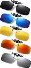 Clip-On Flip-Up Polarized Sunglasses Lenses 5-Pack N44 UV400 Protection