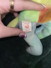 Ty Beanie Babies Peace Bear 1996 Rainbow Tie-Dye Plush Beanbag Retired — photo 4