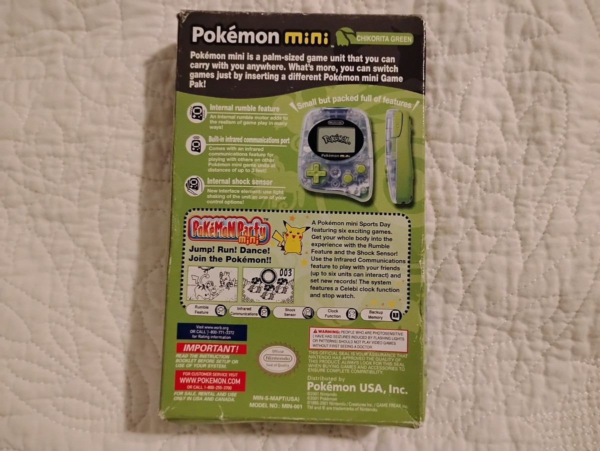 Pokemon Mini Chikorita Green Game Console Version USA | eBay