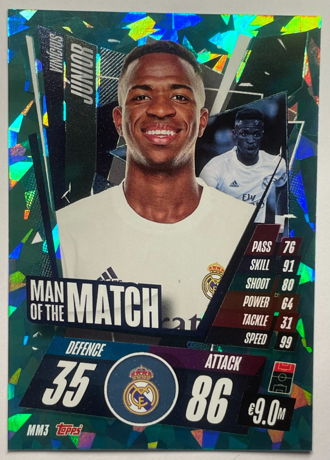 Topps Match Attax 2020-21 Vinicius Jr Man of the Match Real Madrid