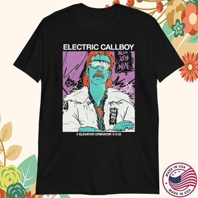 Electric Callboy Elevator Operator Scratch Cotton Black Full Size T Shirt UR397