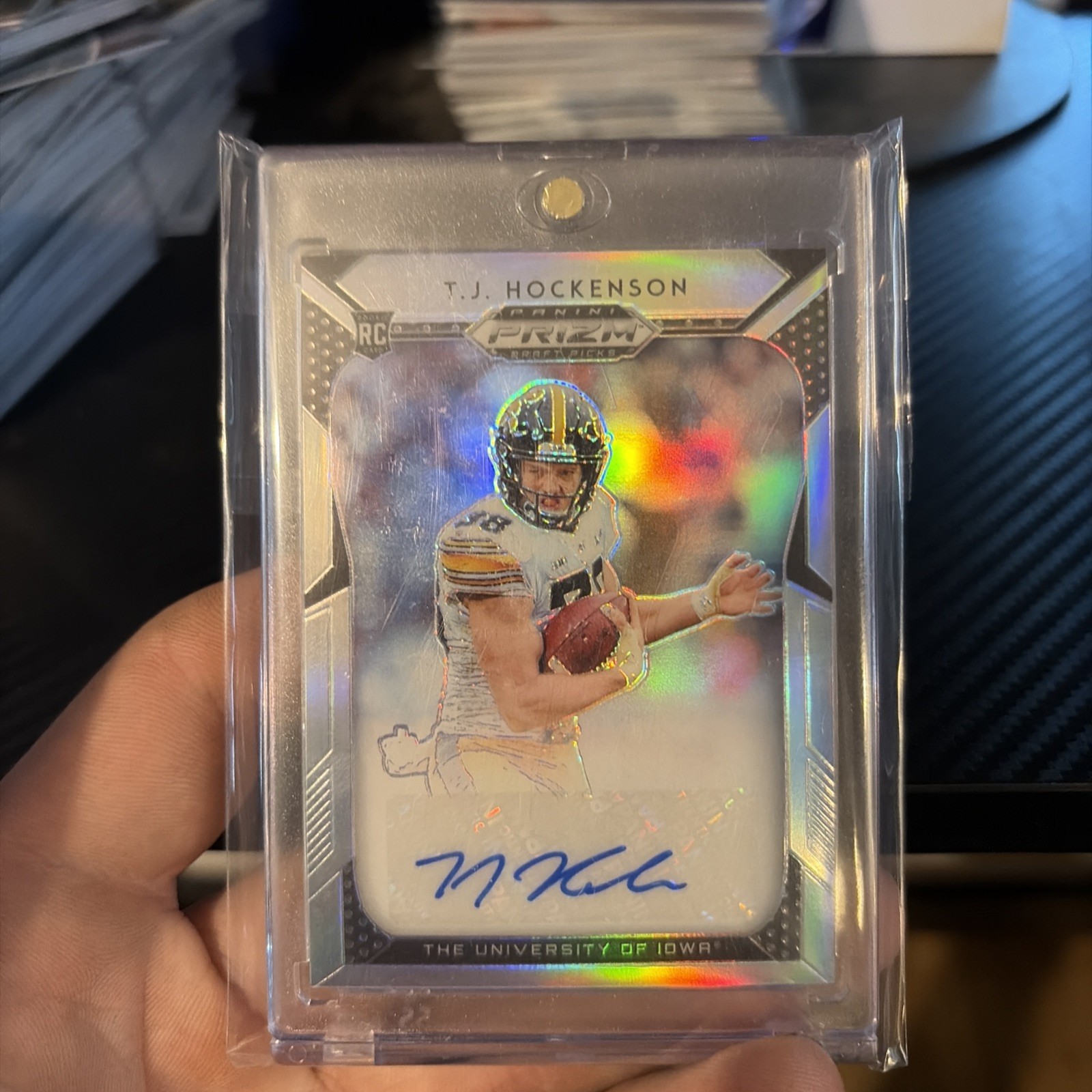 2019 Prizm Draft Picks TJ Hockenson Silver RC Auto