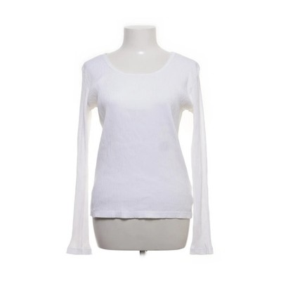 Uniqlo, Langarmshirt, Größe: M, Weiß, Baumwolle/Elasthan, Einfarbig #eoW
