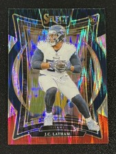 2024 Panini Select - Concourse J.C. Latham #11 Black & Red Shock Prizm (RC)