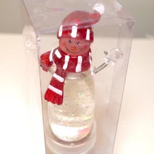 Transpac Snowman Glitter Night Light New in Package