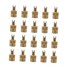 20 Pcs Gold Copper Universal Fit Metal Valve Stem Caps with Core Remover for