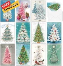 AnyDesign 33 Pack Christmas Cards Vintage 4 x 6 inches, multicolor 