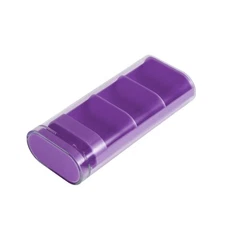 Durable 3 Grids Pill Case for Travel Purple 1 Pc