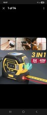 3 in 1 Digital Measure Tape Laser Distance Meter Measuring Tool Range Finder 40M