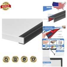 Black EPDM U Channel Rubber Edge Trim Self-Adhesive 10Ft