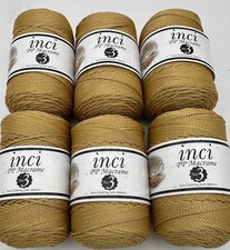 Anatolya 2mm Polyester Cord Crochet Bags Macrame - 6x100g Rolls - 533 Mustard