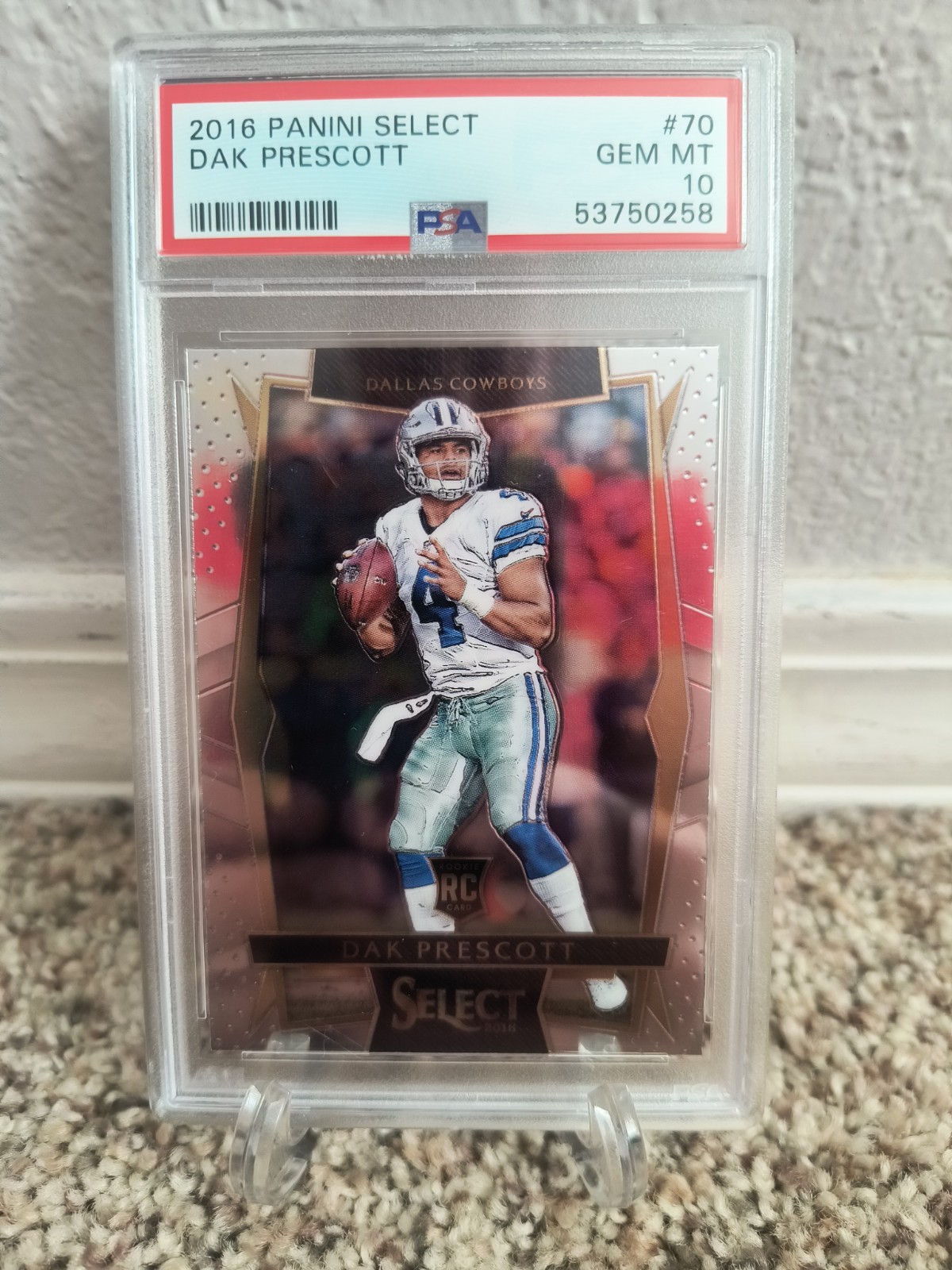 2016 Panini Select - Concourse Dak Prescott #70 (RC)  PSA 10