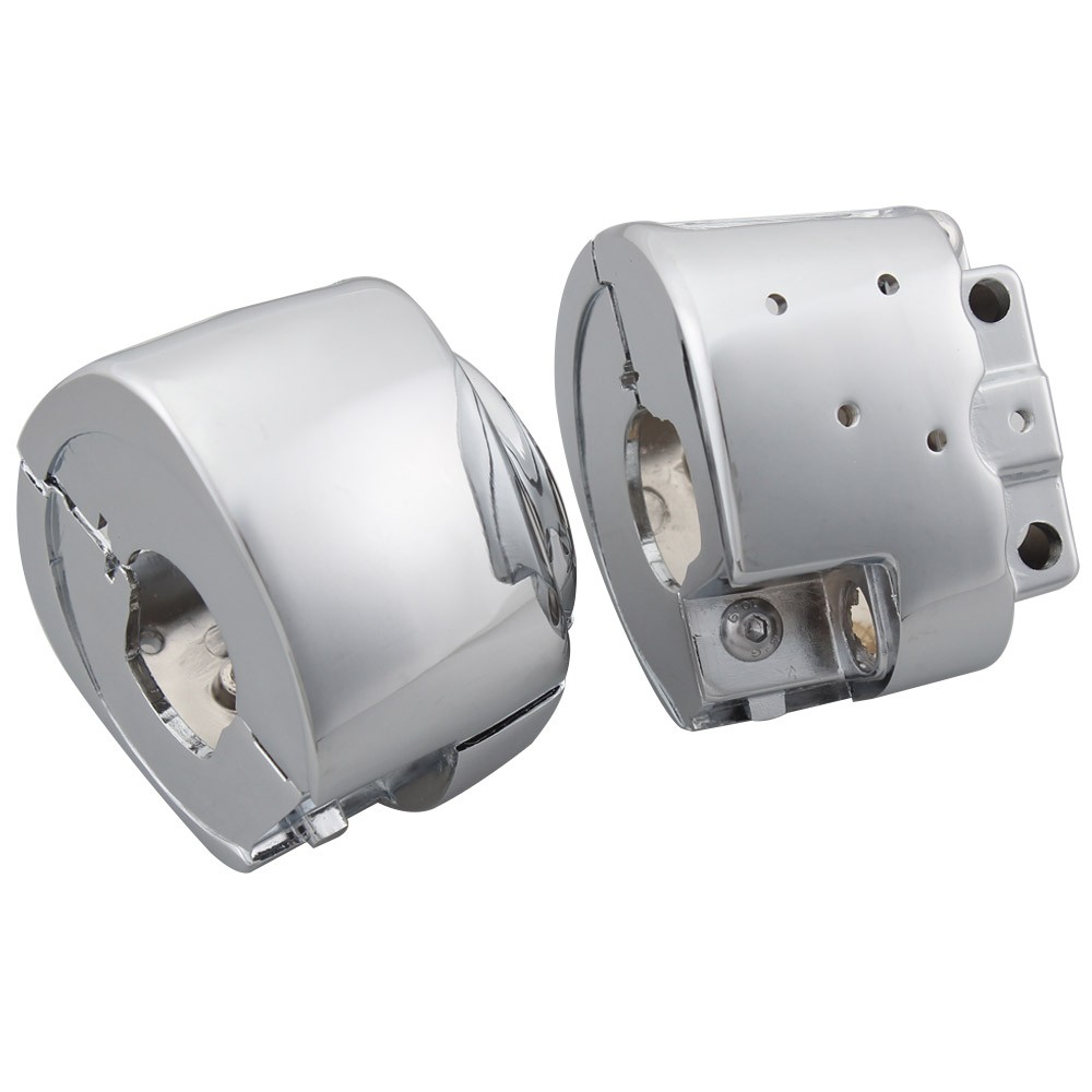 Chrome Hand Control Switch Housing Cover For Harley Road King Dyna Super Glide