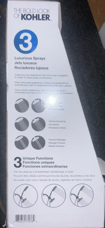 Kohler R28159-G-CP, Kit Combo de Ducha Multifunción 2 en 1, Cromo Pulido Foto 3 de 4