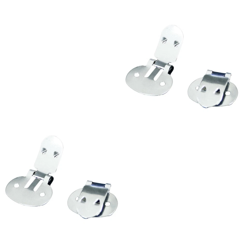 Set 2 Clips Chaussures Rose Argenté – Cuir Véritable, Fait Main, Italie, Neuf