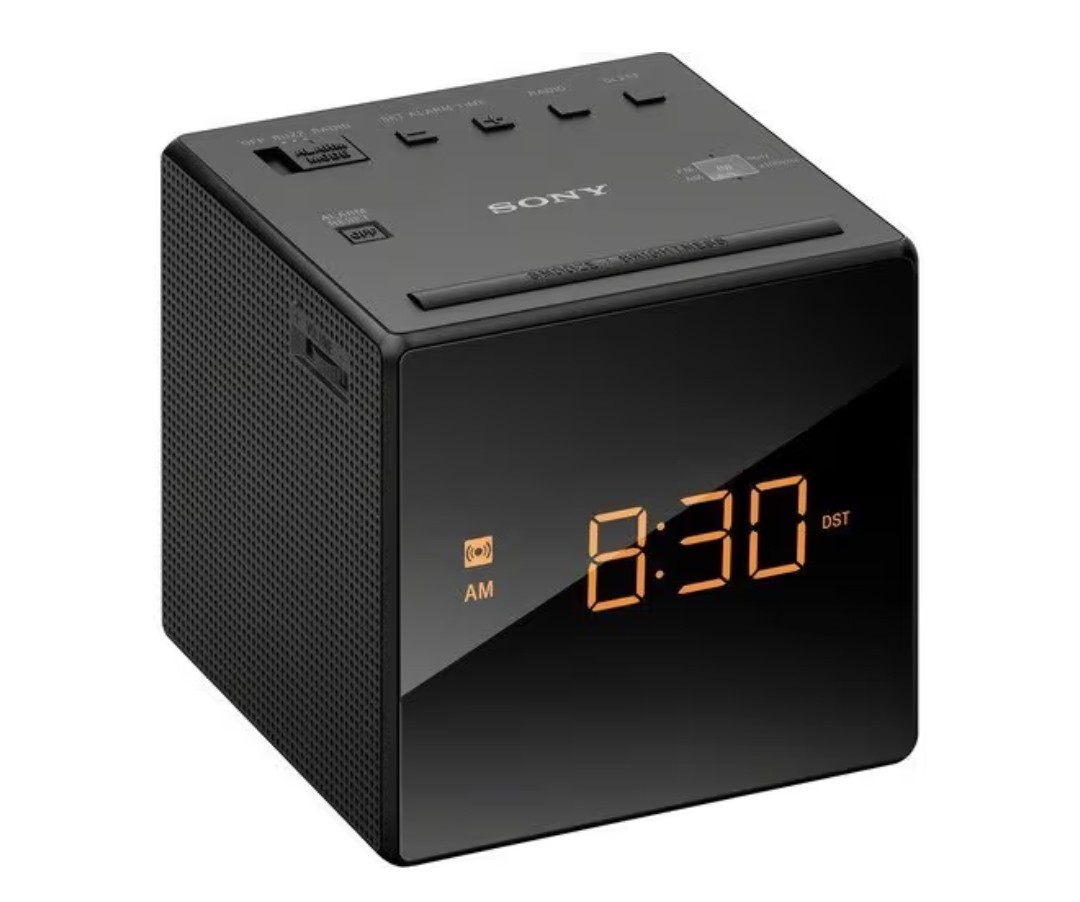 Sony ICF-C1 FM/AM Clock Radio Black | LED Display | Alarm | DST | Backup Battery