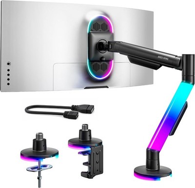ARES WING RGB Monitorhalterung 17-40 Zoll max 12kg,17 Lichteffekte ,VESA 75/100