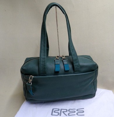 BREE Handtasche HENKELTASCHE Leder SHOPPER Exklusiv LEDERTASCHE Top GRÜN 4485