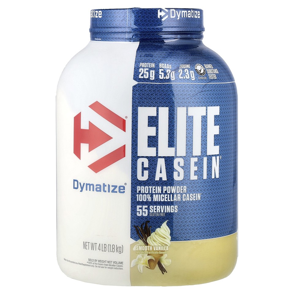 Elite Casein®, Smooth Vanilla, 4 lb (1.8 kg)