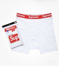 Supreme Hanes White Boxer Briefs Underwear 4 Pack Men's SIZE XL