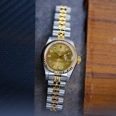 Rolex Lady Datejust 18KY Gold & Steel Factory Champagne Dial
