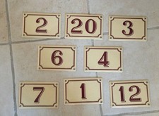 French Enamel House Numbers Street Door Numbers 2 20 3 6 4 7 1 12