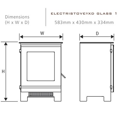 Celsi Electristove XD Glass 1 Electric Stove Eco Design Compliant | eBay