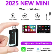 2 in 1 Android Auto Wireless Adapter Wireless CarPlay Adapter Plug Play Radio US