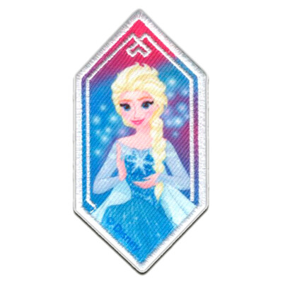 Aufnäher / Bügelbild - Disney Frozen DIE EISKÖNIGIN ELSA 1 - blau - 8,5x4,2cm