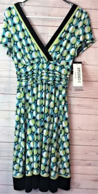black white and lime green dress Green and White Stripe Tula Dress XS main image 0