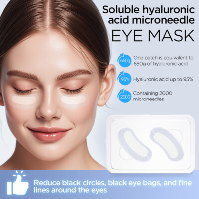 1-20 Pairs Micro-needle Eye Patch Hyaluronic Acid Anti-wrinkle Remove Fine Lines