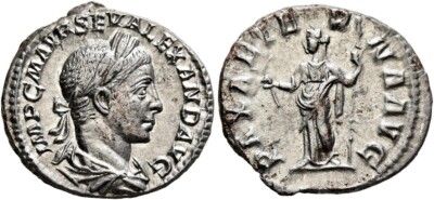 Severus Alexander, 222-235. Denarius (Silver, 19 mm, 2.88 g, 6 h), Rome, 223