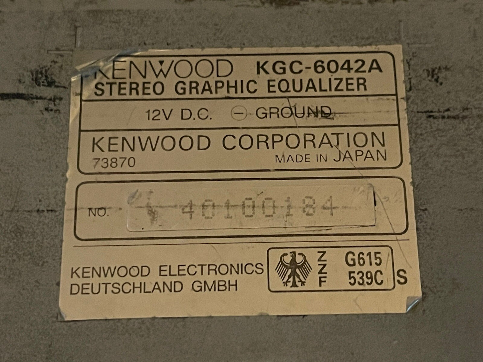 Kenwood KGC6042A Oldschool Car/auto Equalizer Rare EQ WORKS!! eBay