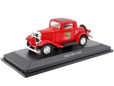 1932 Ford Coupe "Coca-Cola" Red with Black Top 1/43 Diecast Model Car by Motor C